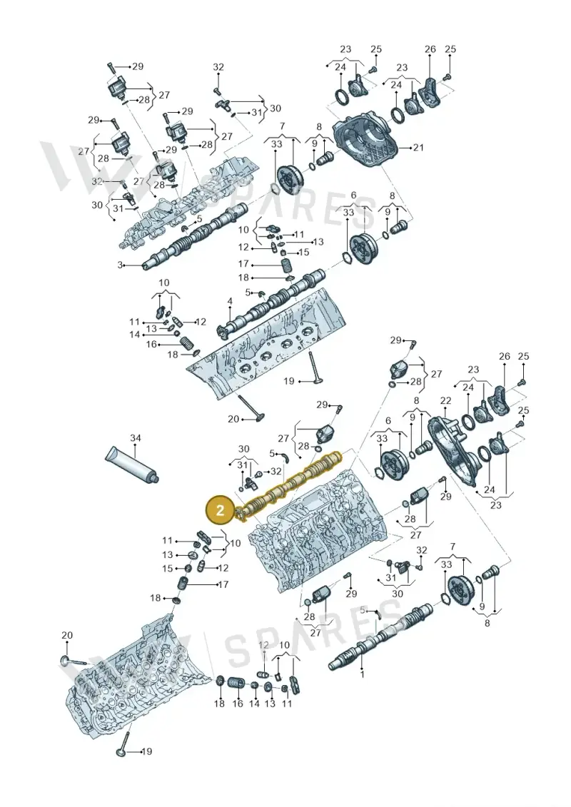 0P2109003P Audi Camshaft