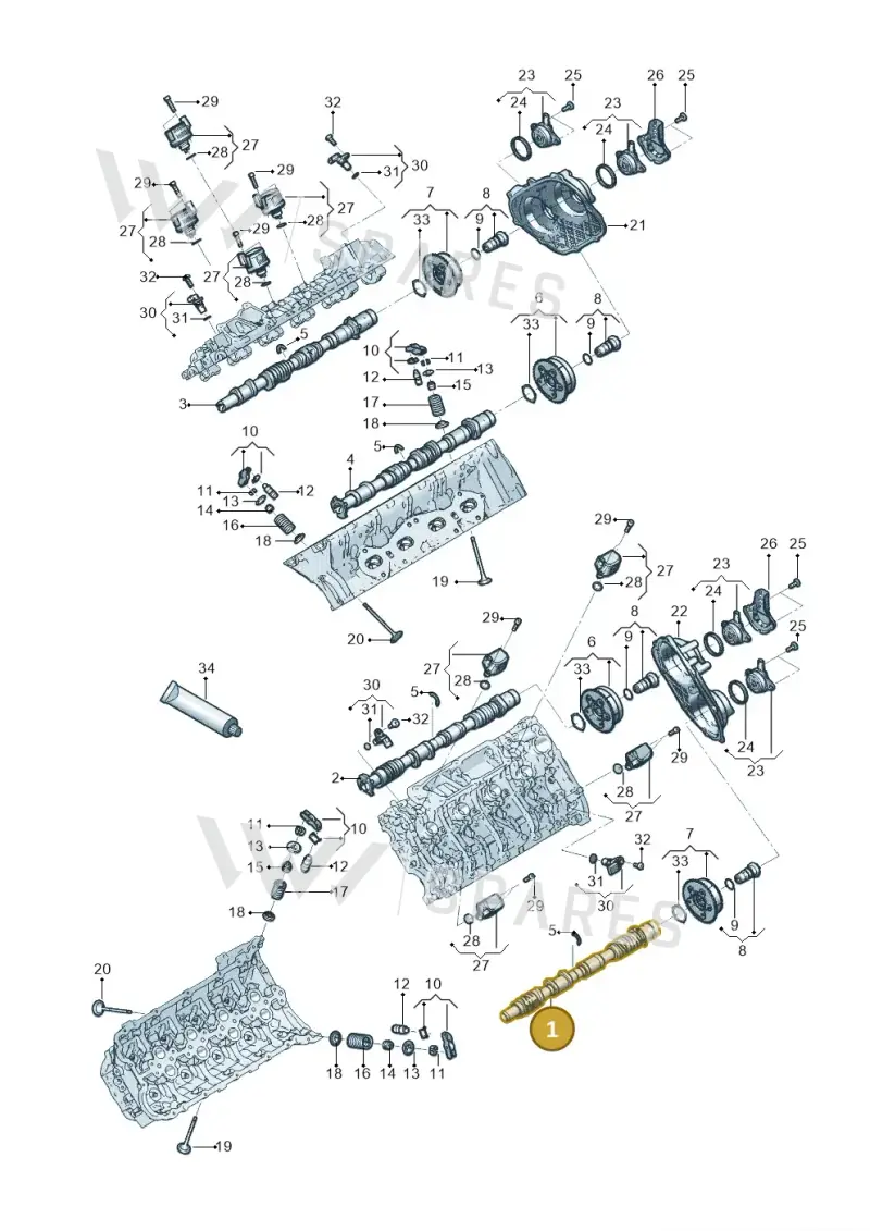 0P2109003R Audi Camshaft