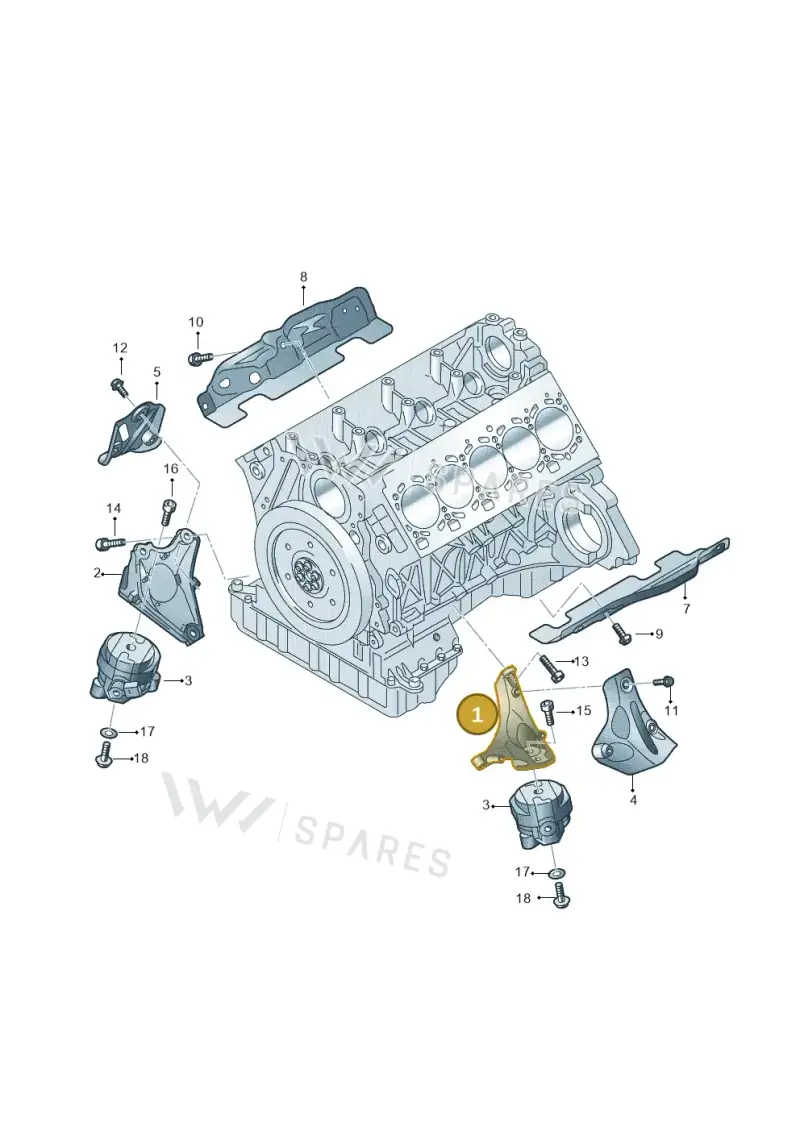 420199307H Audi Engine Support Bracket