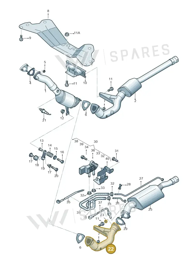 4F0254300Q Audi Catalytic Converter