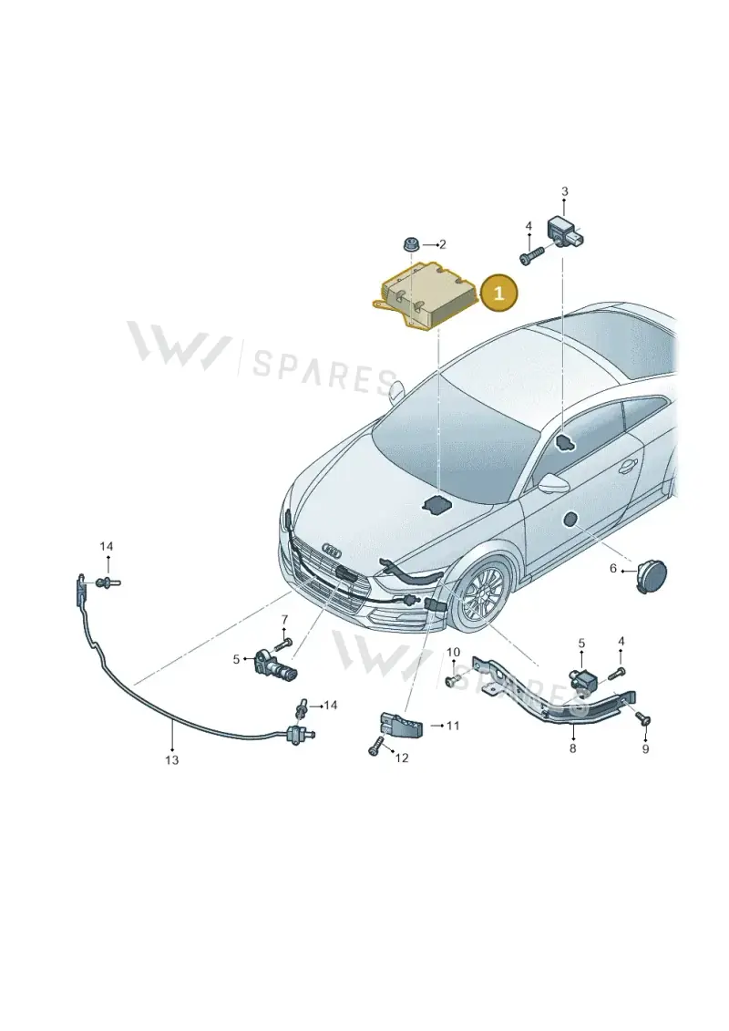 5Q0959655R Audi Airbag Control Unit