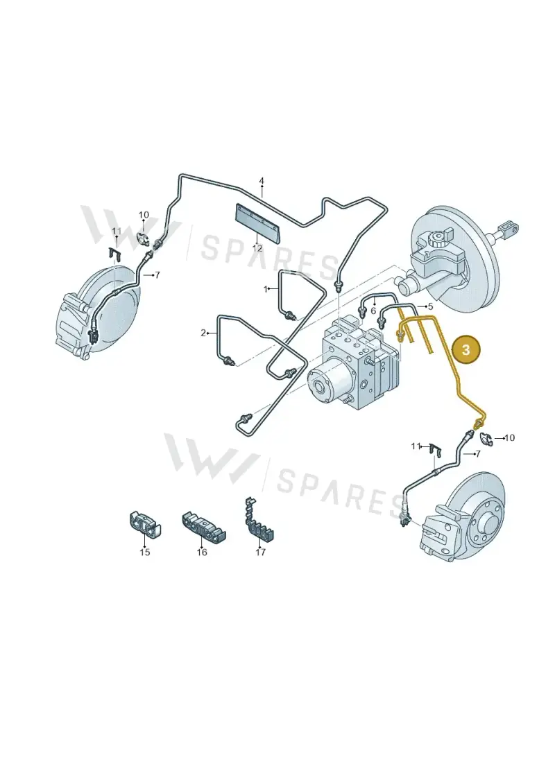 6C0614723D Volkswagen Hydraulic System Hose