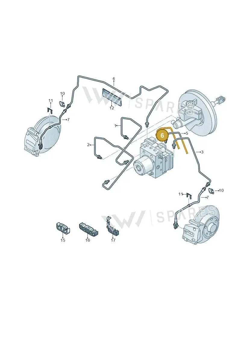 6C0614741S VAG Hydraulic System Hose
