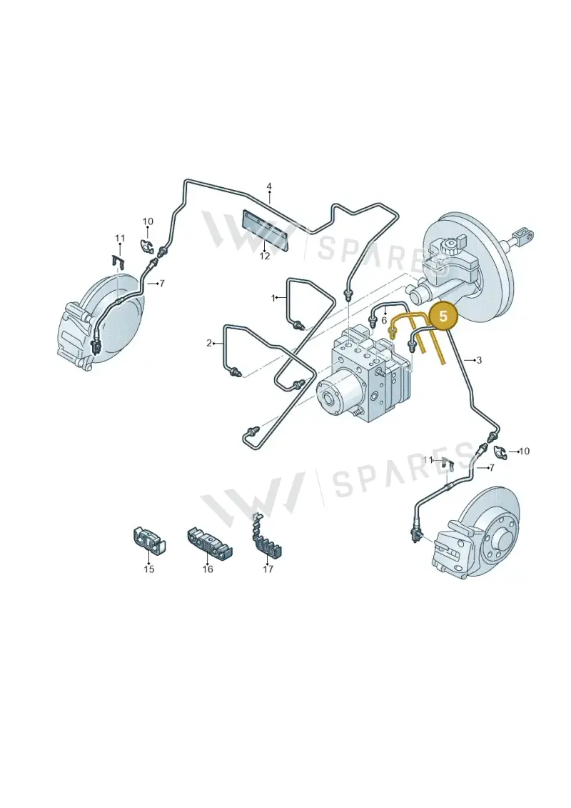 6C0614742H Volkswagen Hydraulic System Hose