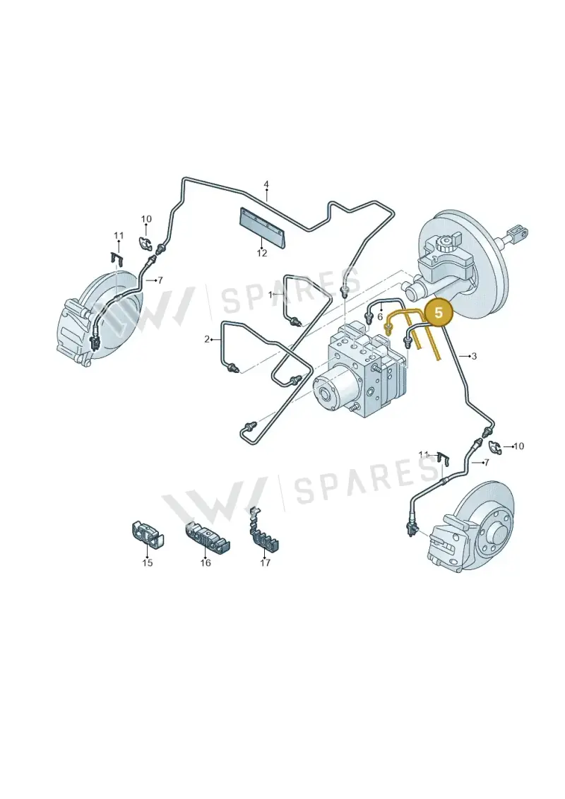 6C0614742K Volkswagen Hydraulic System Hose