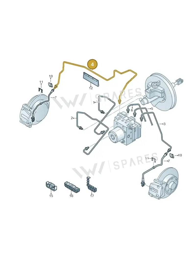 6C1614724 Volkswagen Hydraulic System Hose