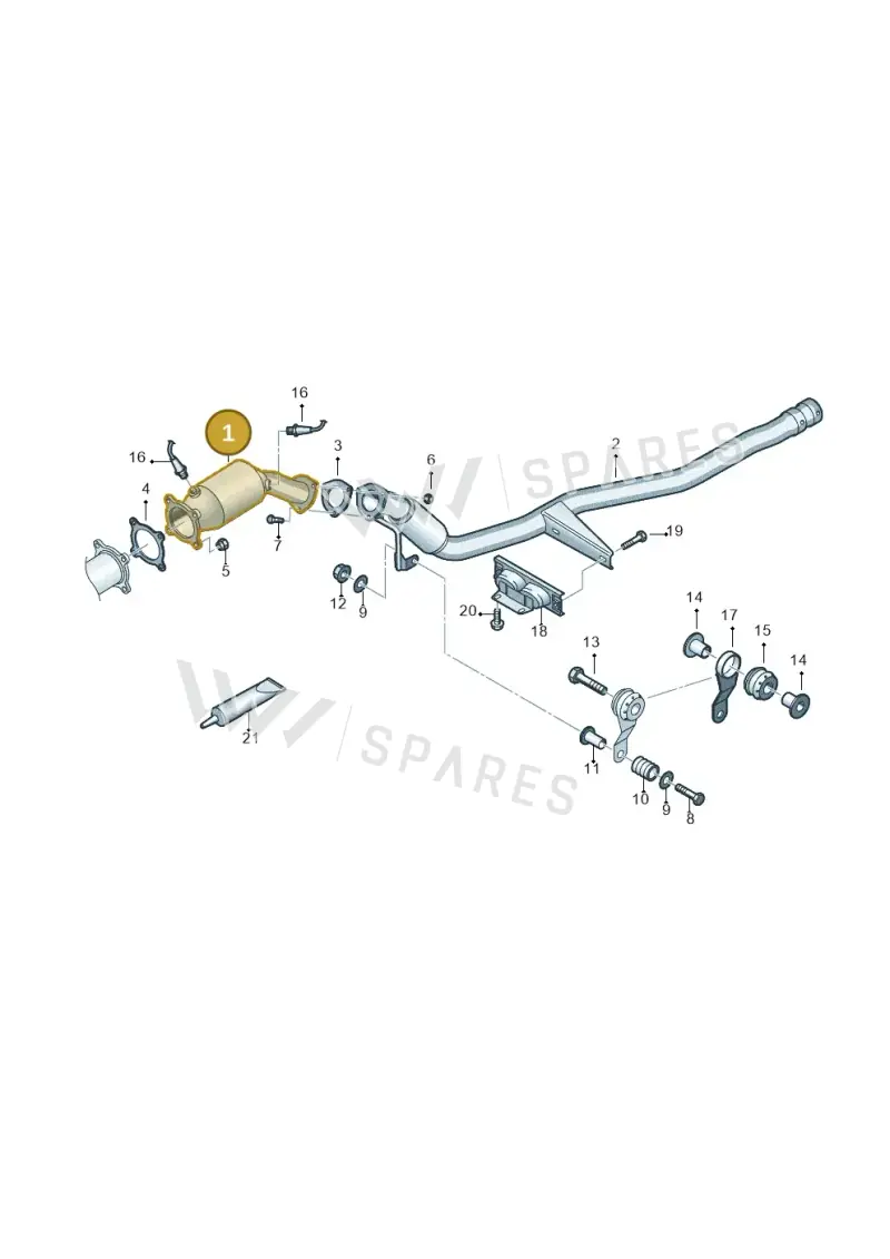 8E0254200HX Audi Catalytic Converter