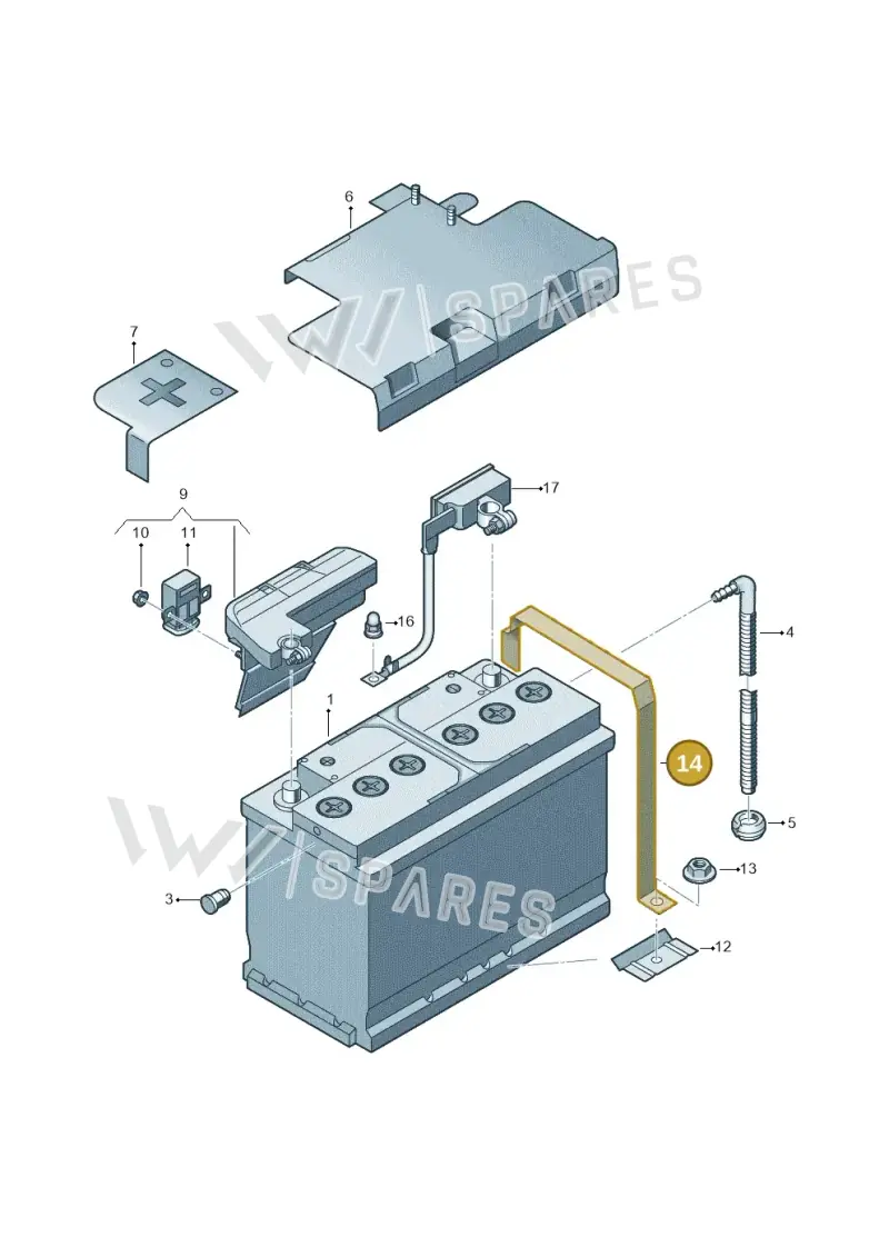 8J0804815 Audi Fixing Strap