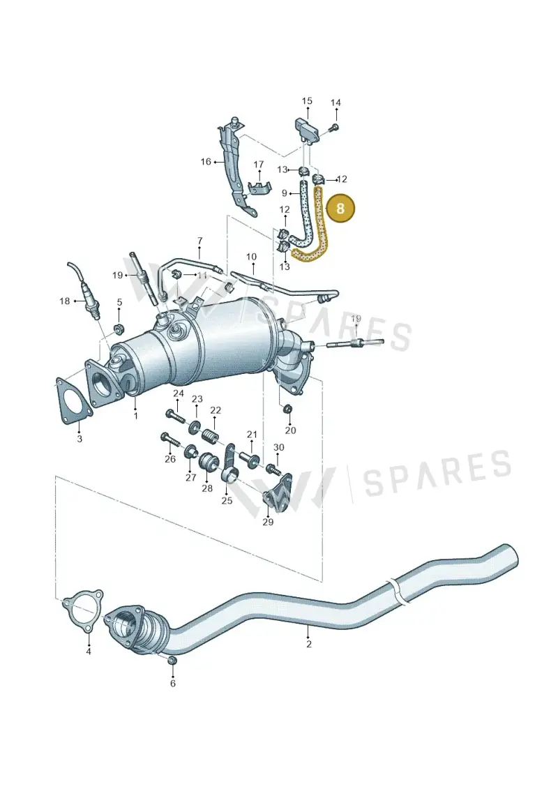 8K0131850K Audi Flexible Hose