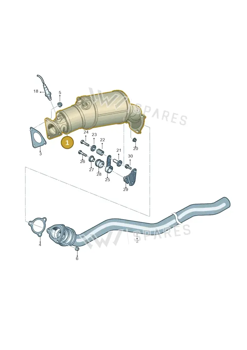 8K0254751JX Audi Diesel Particulate Filter