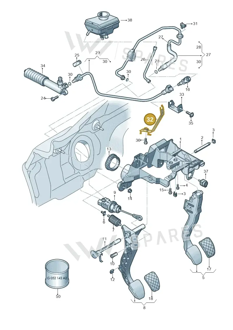 8K0721487 Volkswagen Retaining Plate