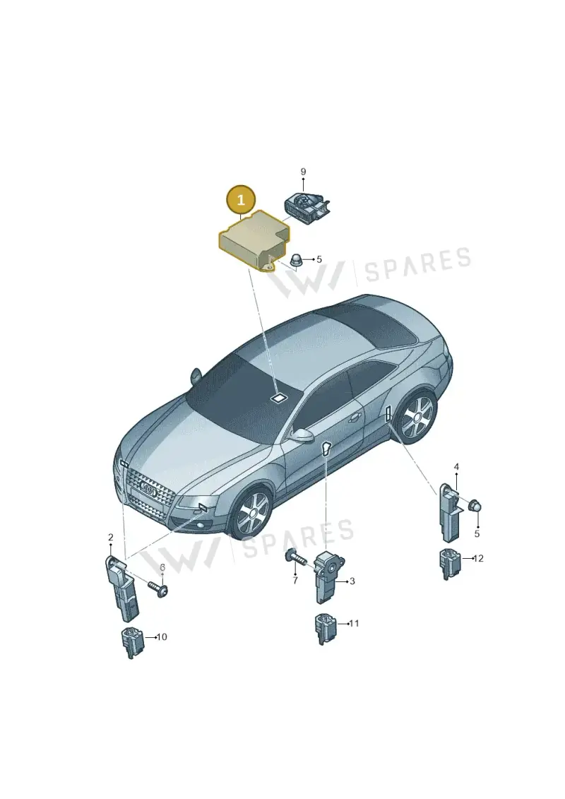 8K0959655Q Audi Airbag Control Unit