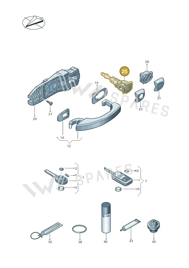 107837168BT Volkswagen Lock Cylinder