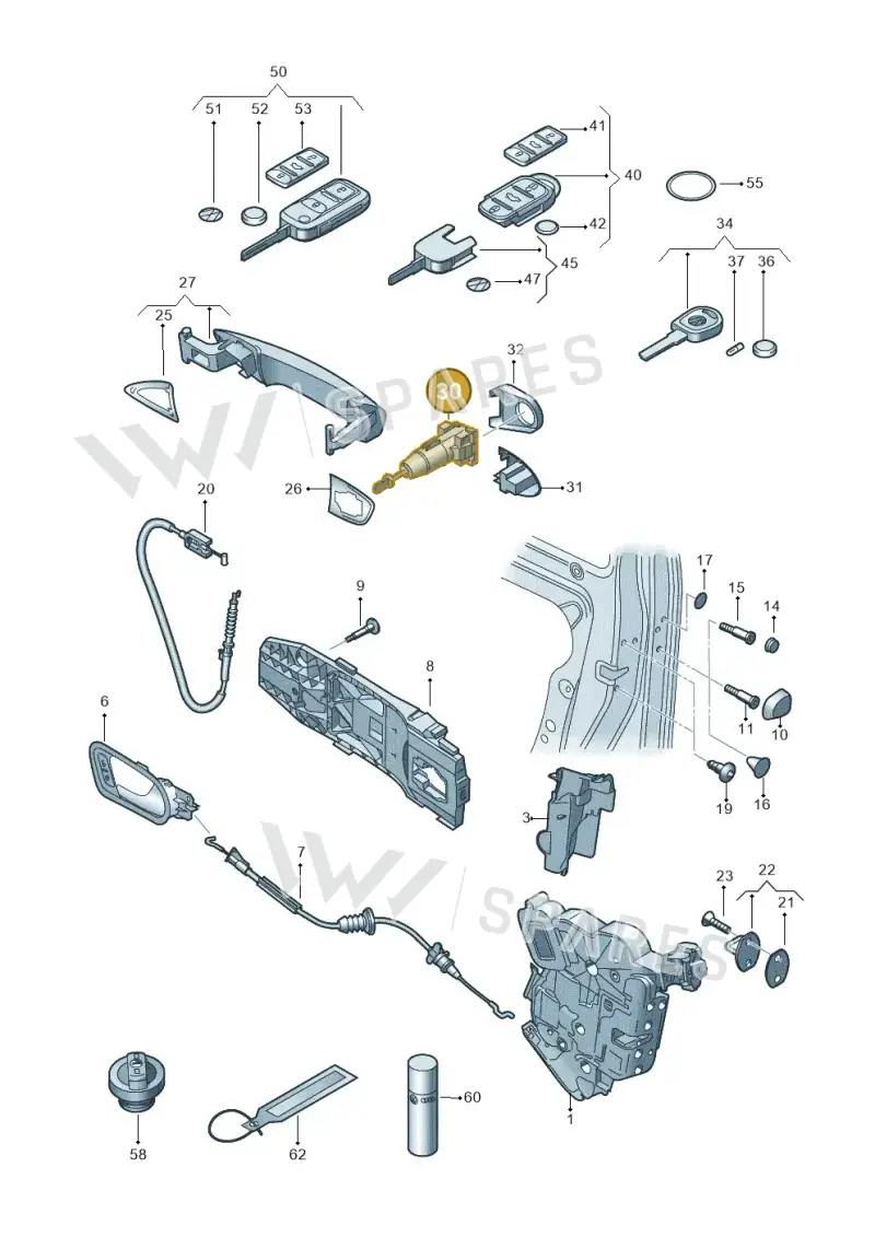 107837168EH Volkswagen Lock Cylinder