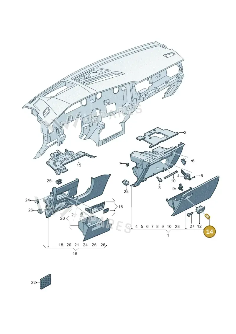 107857113E Volkswagen Lock Cylinder