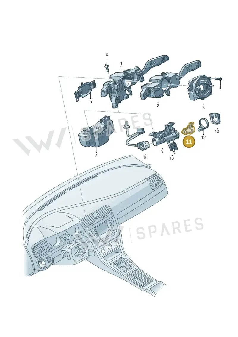 107905855CH Volkswagen Ignition Lock Cylinder