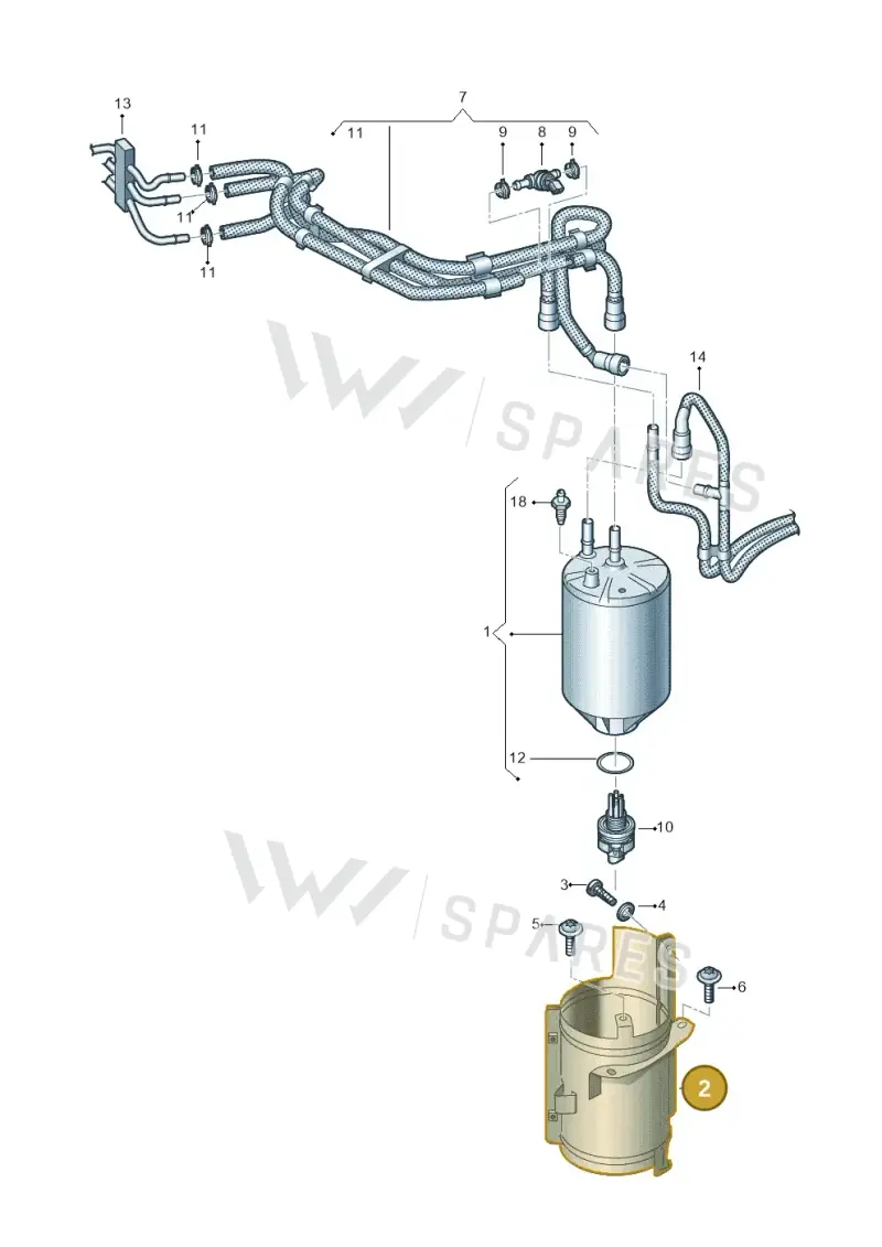 2N0127224G Volkswagen Fuel Filter Retainer