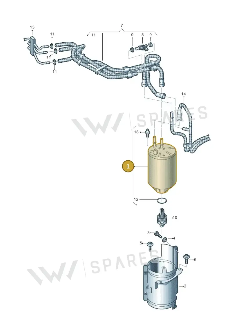 2N0127401AC Volkswagen Fuel Filter