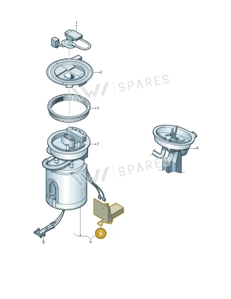 3C8919679C Volkswagen Fuel Filter Flange