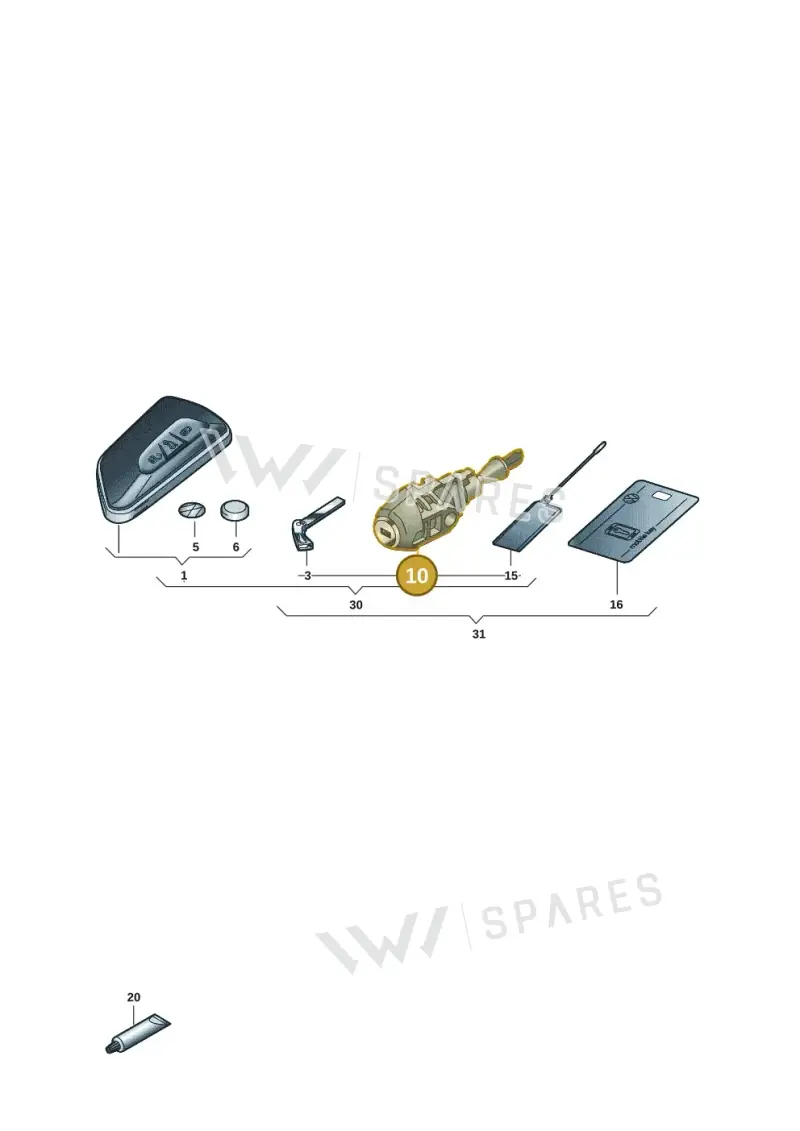 5H0837167AY Volkswagen Lock Cylinder