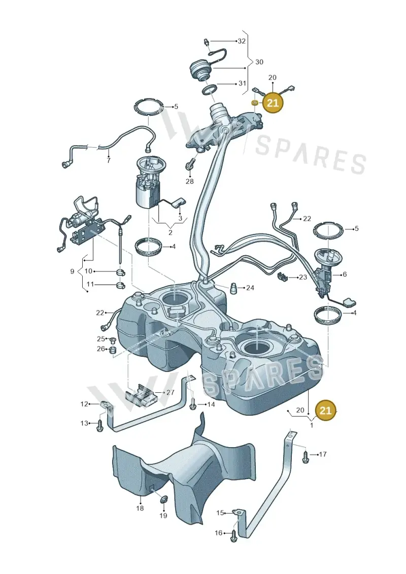 5QA201048 Volkswagen Ground Lead Spacer Bushing