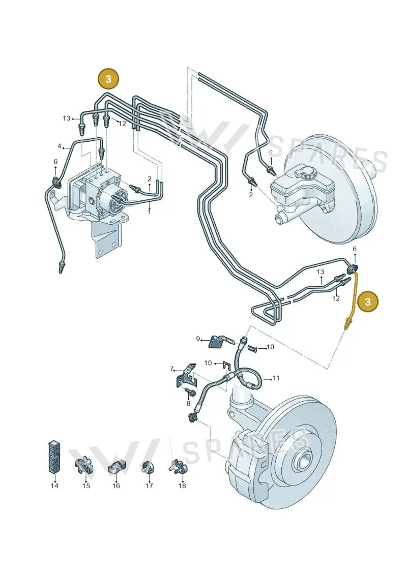 5QN614723E Volkswagen Hydraulic System Hose