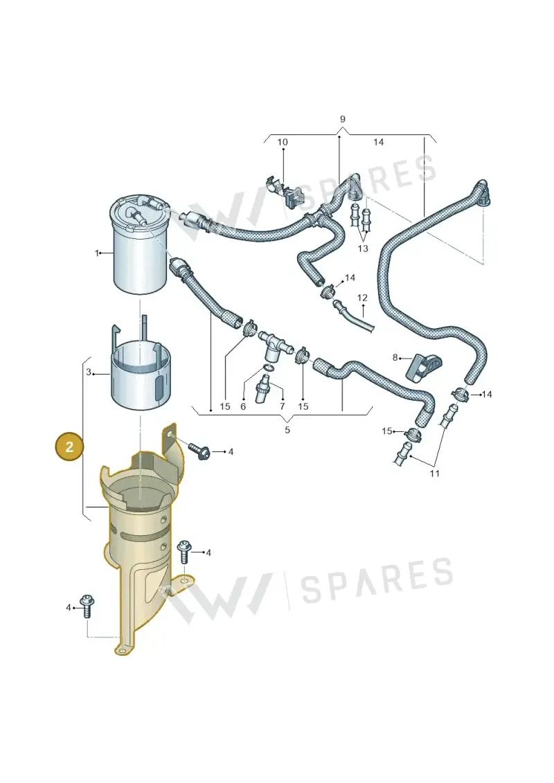6R0127224F Volkswagen Fuel Filter Retainer