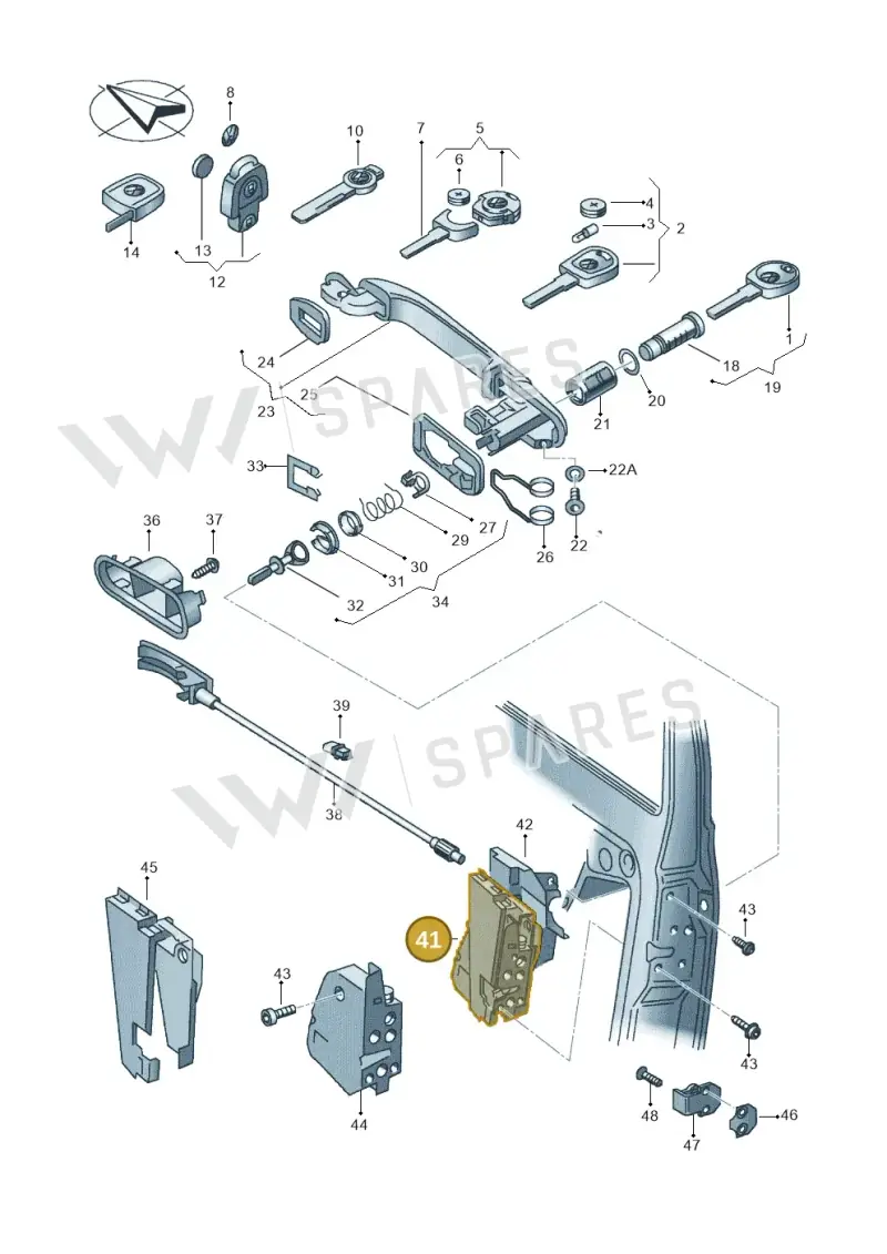 7M3837016B — SEAT Alhambra (2006-2010) diagram 246837000, position 41
