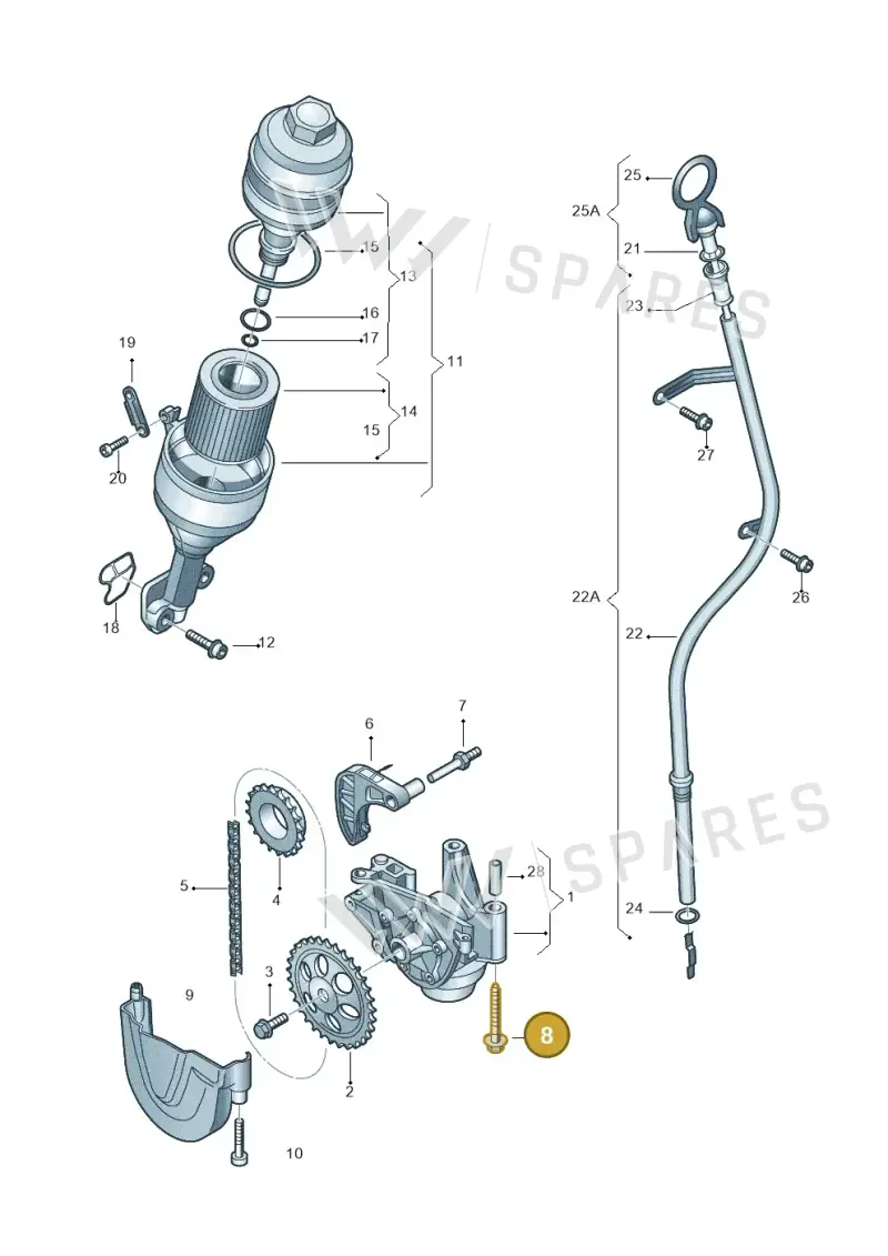 N10611401 Volkswagen Hex Collared Bolt