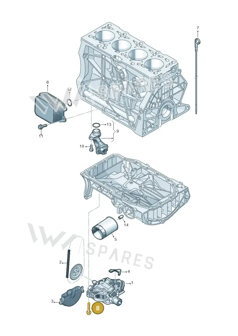N10655402 Volkswagen Hex Collared Bolt