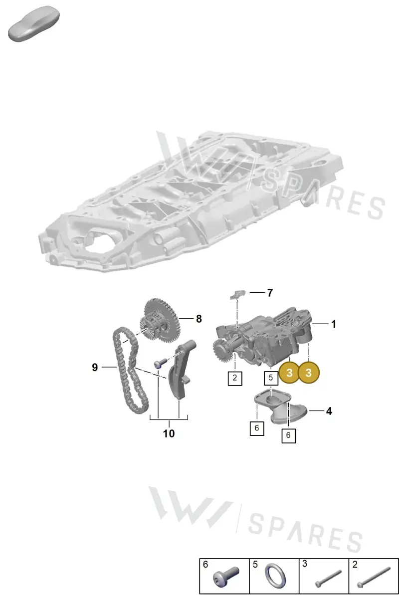 N10736001 Volkswagen Hexagon Socket Flathead Bolt