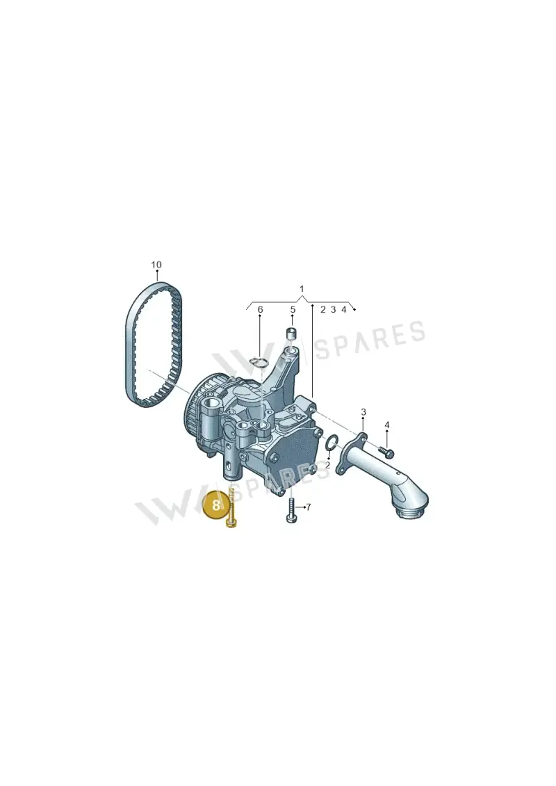 N10795501 Volkswagen Hex Collared Bolt