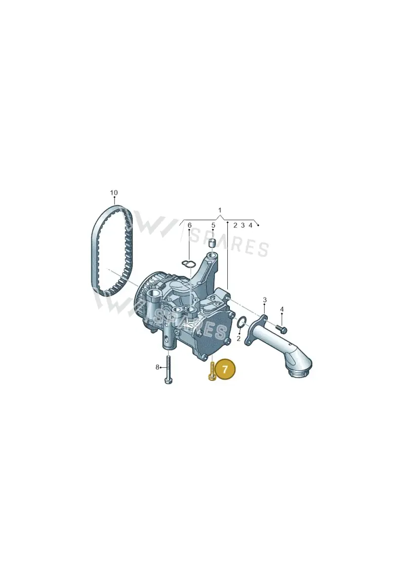 N10795601 Volkswagen Hex Collared Bolt