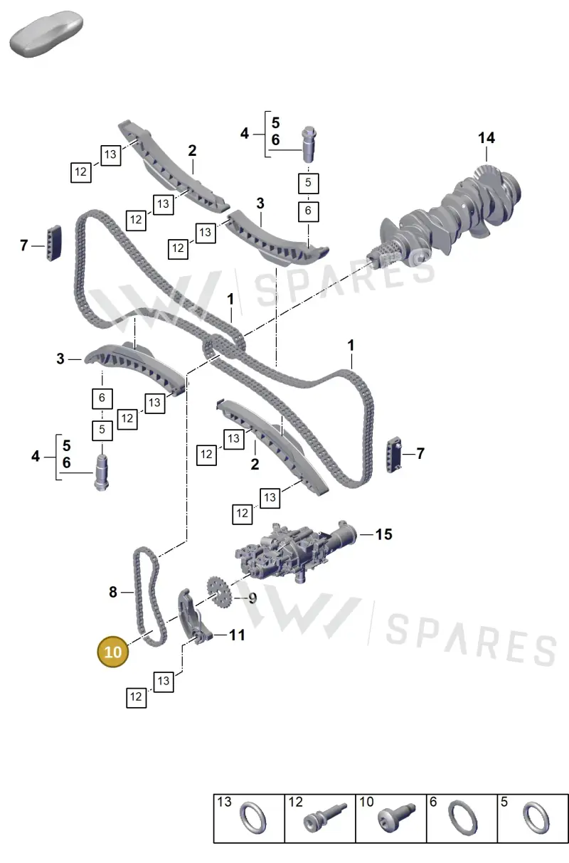 N90365901 Volkswagen Oval Hexagon Bolt