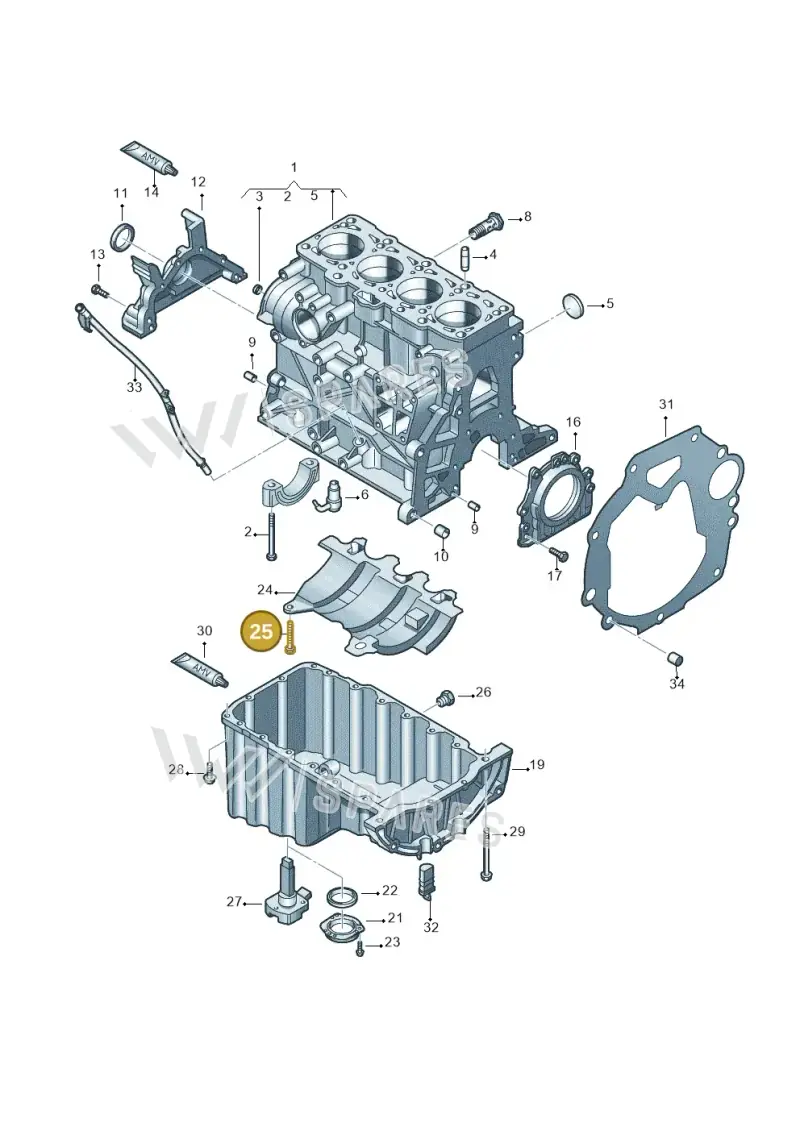 N90704006 Volkswagen Hexagon Socket Head Bolt