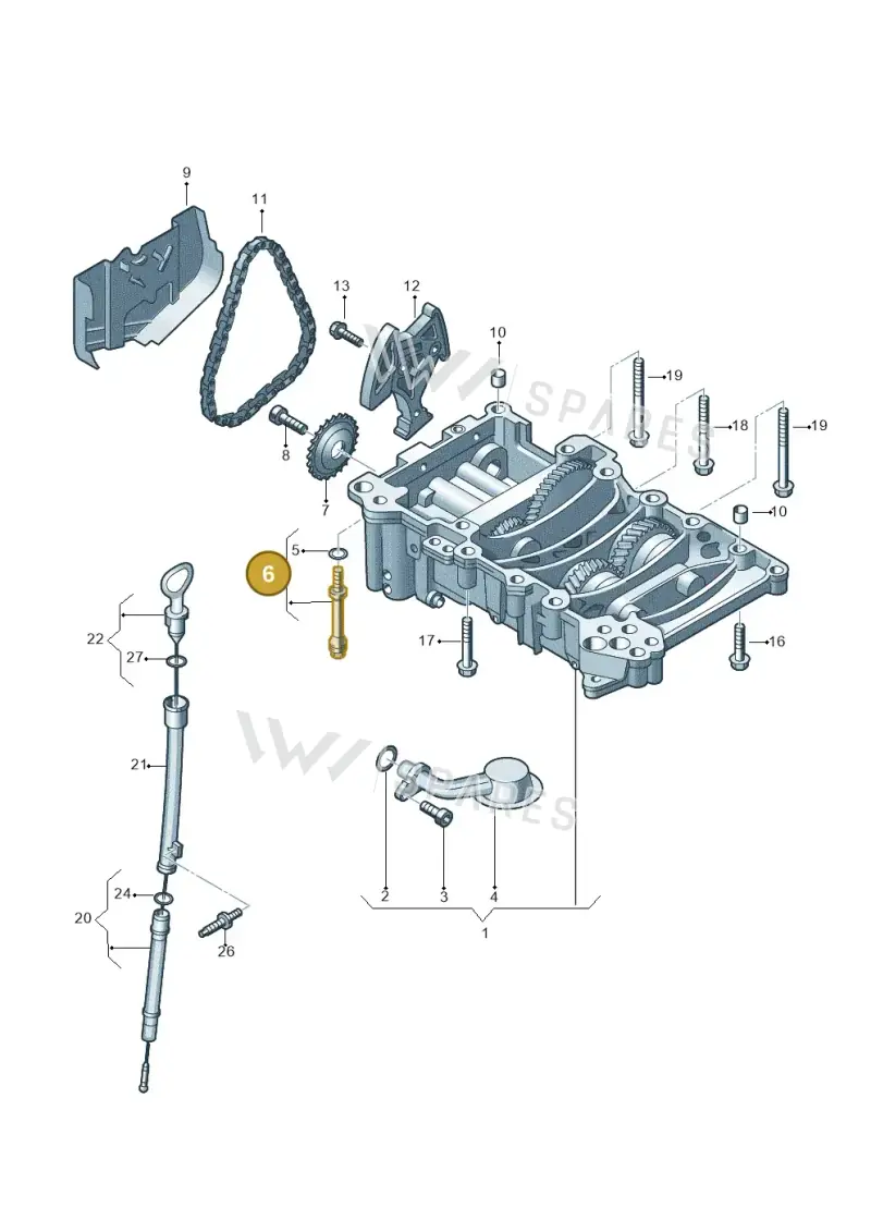 WHT000360B Volkswagen Hexagon Bolt