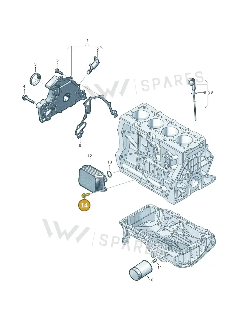 WHT007820 Volkswagen Hexagon Flange Screw