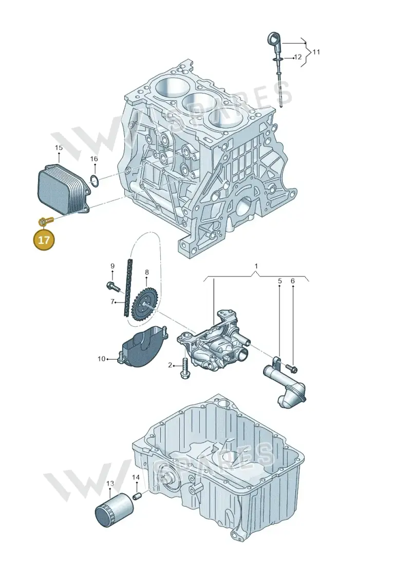 WHT009277 Volkswagen Hexagon Flange Screw