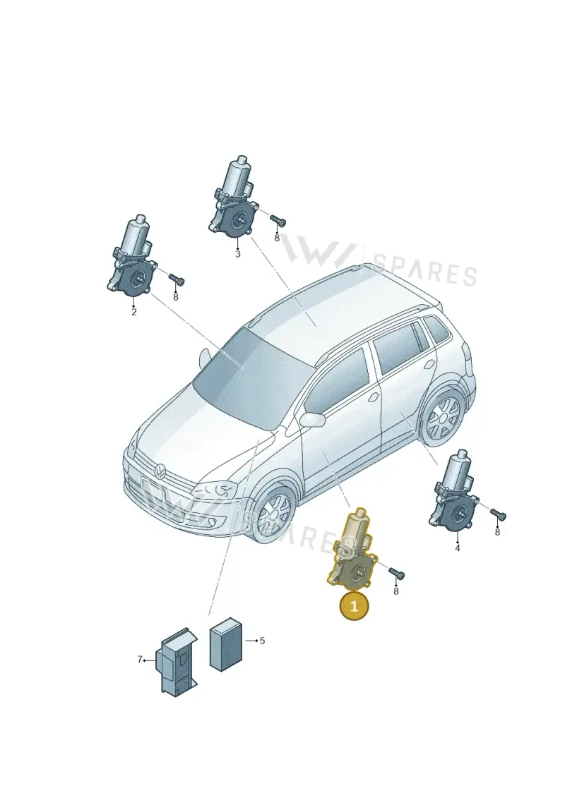 5Z0959801B — Volkswagen Spacefox (2010-2014) diagram 515959150, position 1