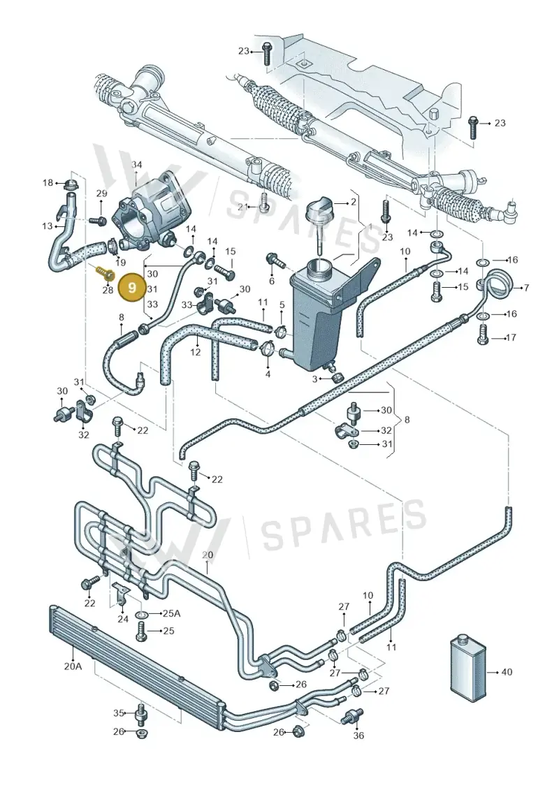 8E0422897C — Audi RS4 Cabrio qu.    08> (2007-) diagram 249422700, position 9
