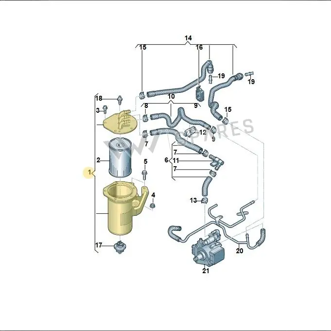 5Q0127400AC Volkswagen Fuel Filter