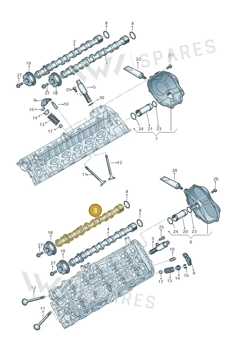 07L109103B Audi Camshaft