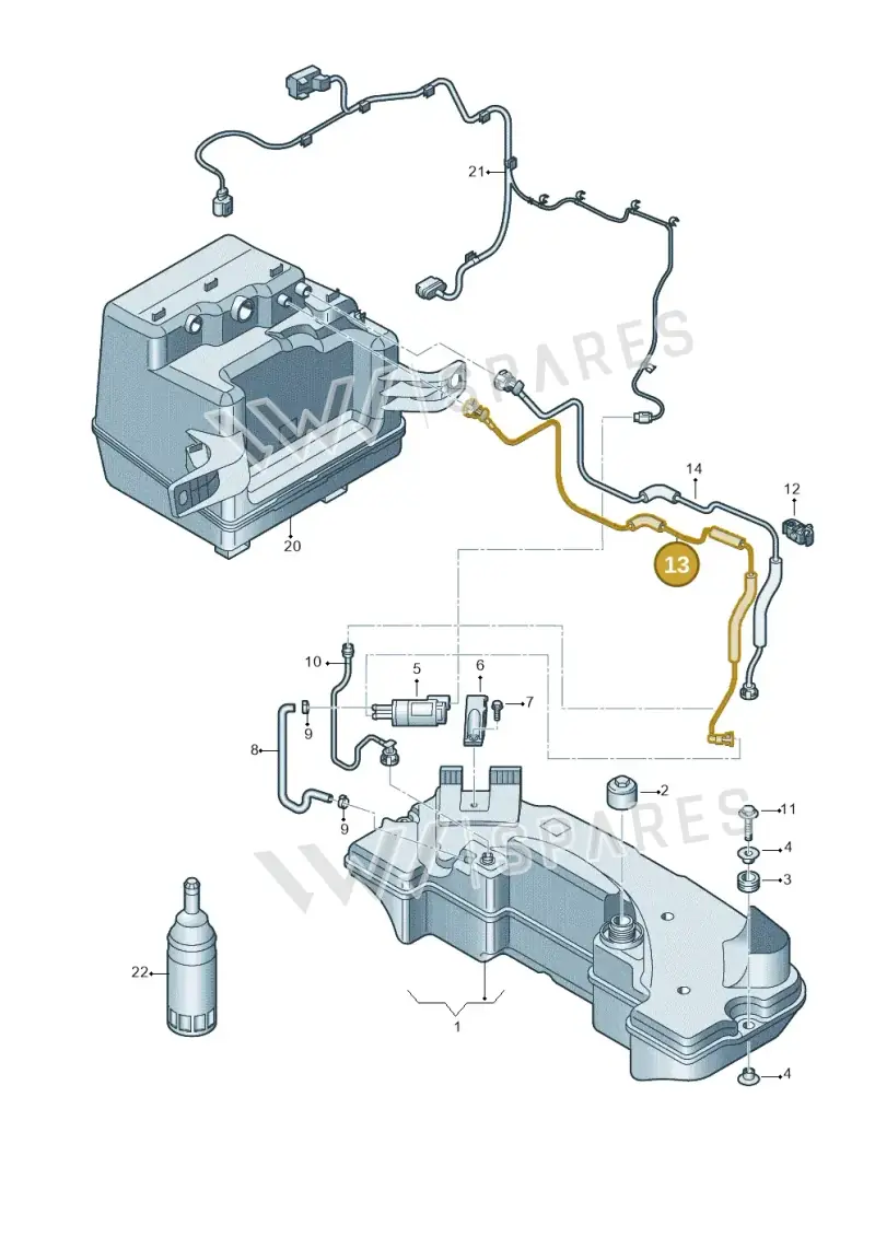 4H0131961C Audi Transfer Line for Reducing Agent