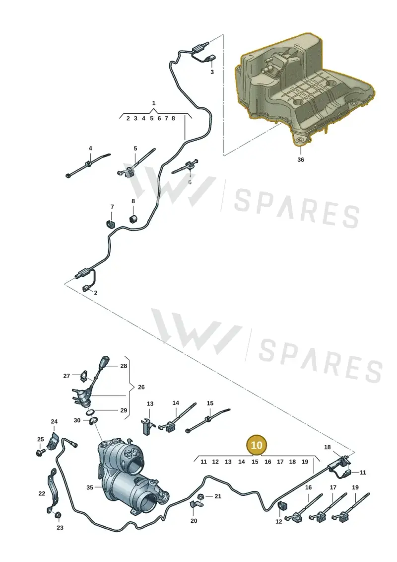 4K0131960AK Audi Transfer Line for Reducing Agent