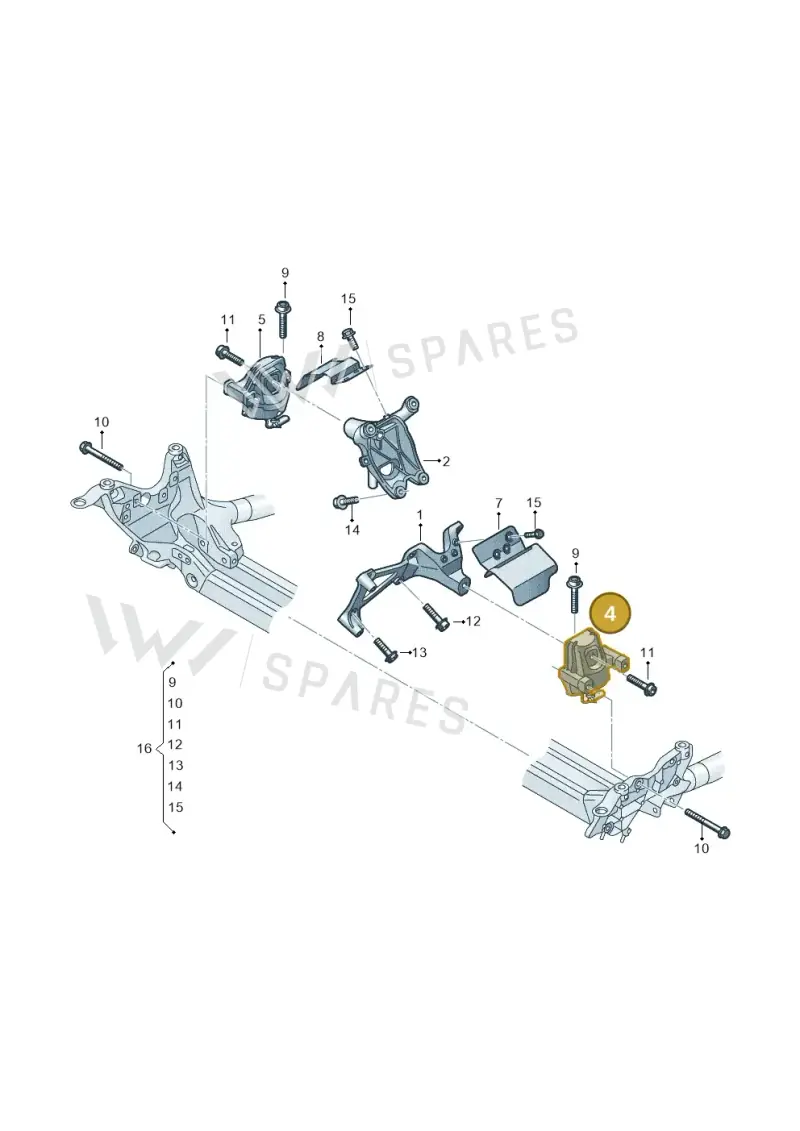 4M0199371FE Audi Hydro-Mounting