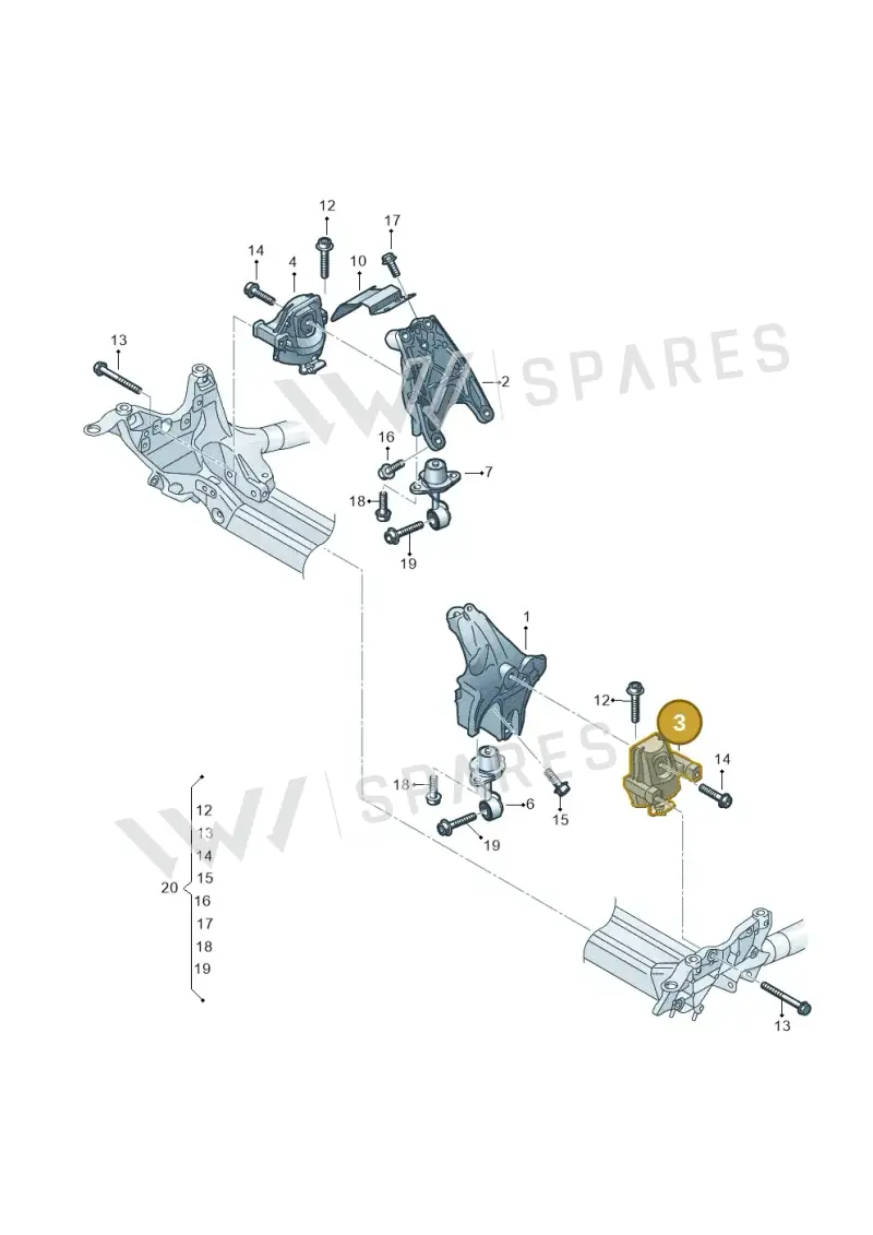 4M0199371GM Audi Hydro-Mounting