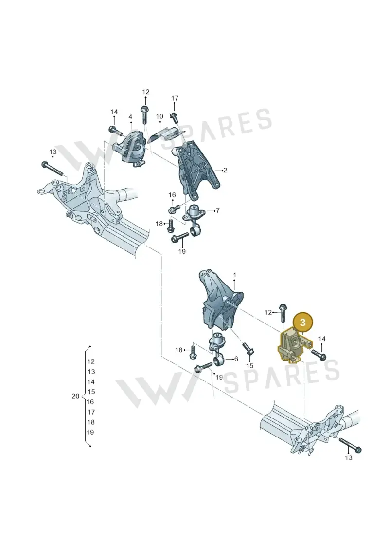 4M0199371HA Audi Hydro-Mounting