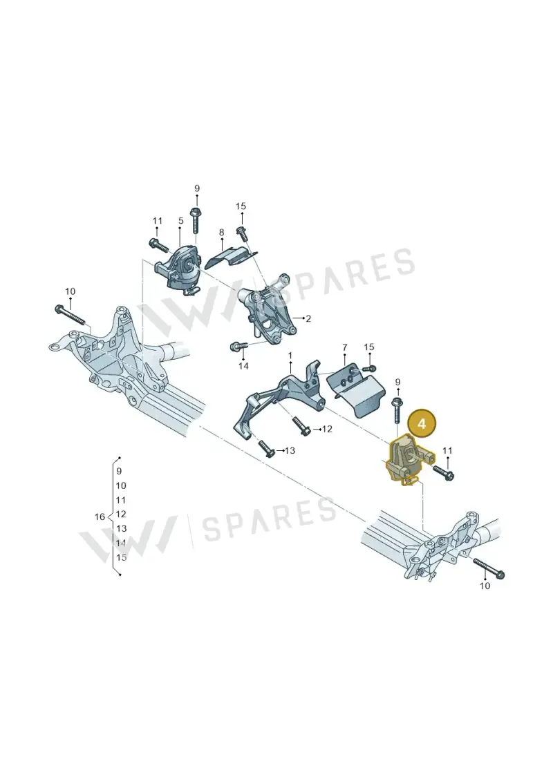 4M0199371HG Audi Hydro-Mounting