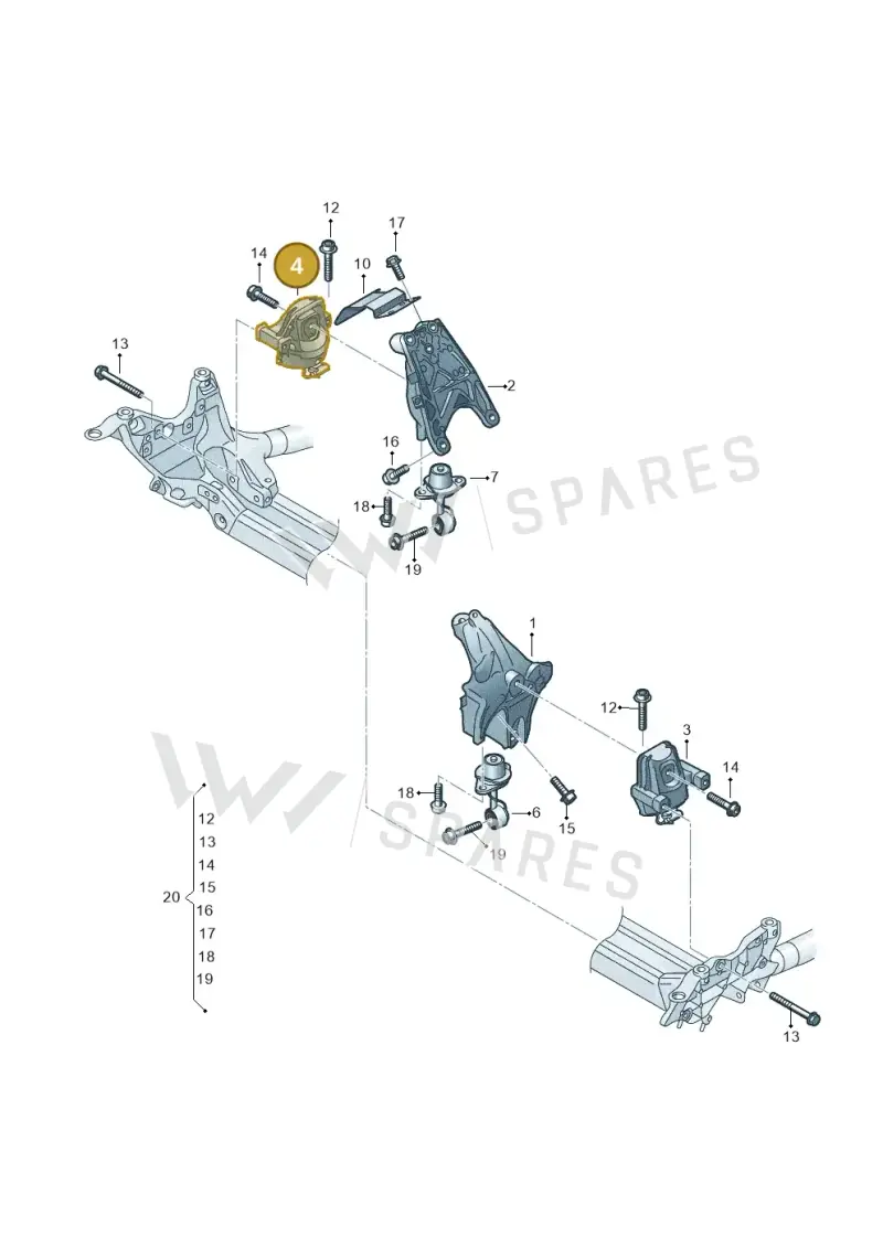 4M0199372GM Audi Hydro-Mounting