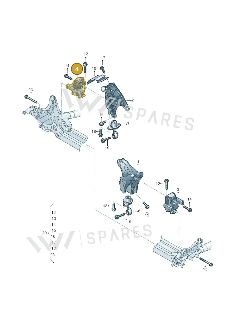 4M0199372HD Audi Hydro-Mounting